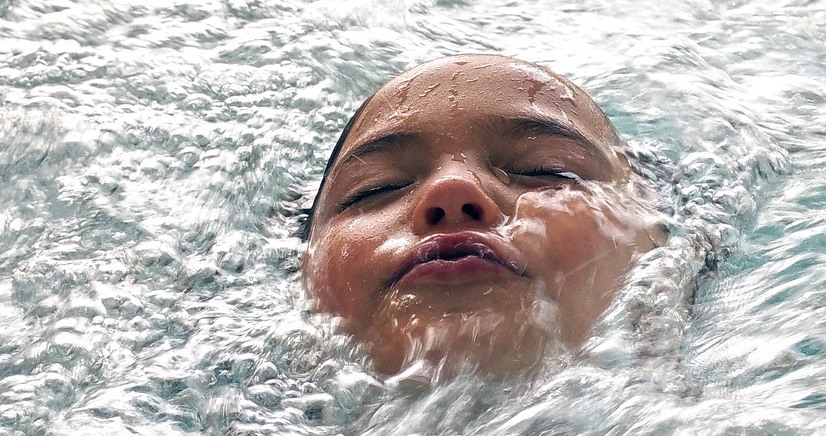 face from water